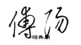 骆恒光傅阳草书个性签名怎么写