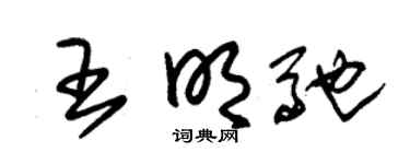 朱锡荣王明驰草书个性签名怎么写