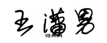 朱锡荣王潇男草书个性签名怎么写