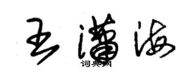 朱锡荣王潇海草书个性签名怎么写