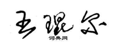 朱锡荣王琨尔草书个性签名怎么写
