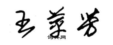 朱锡荣王苹芳草书个性签名怎么写
