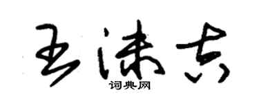 朱锡荣王沫吉草书个性签名怎么写