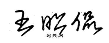 朱锡荣王昭侃草书个性签名怎么写
