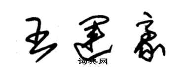 朱锡荣王运豪草书个性签名怎么写
