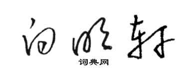 骆恒光白明轩草书个性签名怎么写