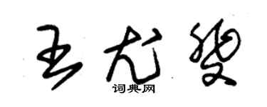 朱锡荣王尤斐草书个性签名怎么写
