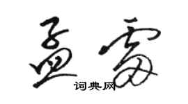 骆恒光孟雷草书个性签名怎么写