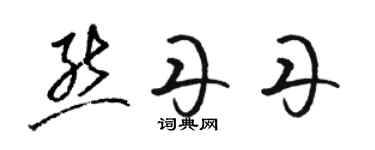 骆恒光熊丹丹草书个性签名怎么写