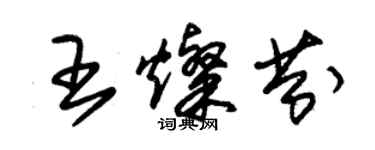 朱锡荣王灿芬草书个性签名怎么写