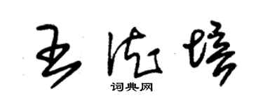 朱锡荣王德培草书个性签名怎么写