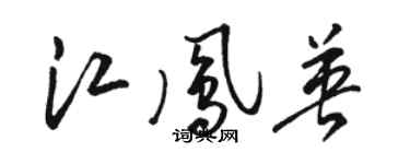 骆恒光江凤英草书个性签名怎么写