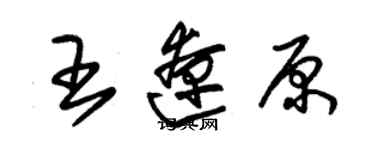 朱锡荣王辽原草书个性签名怎么写