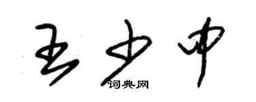 朱锡荣王少中草书个性签名怎么写