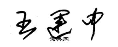 朱锡荣王运中草书个性签名怎么写