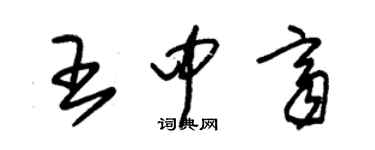 朱锡荣王中齐草书个性签名怎么写