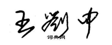 朱锡荣王刘中草书个性签名怎么写