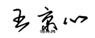 朱锡荣王京心草书个性签名怎么写
