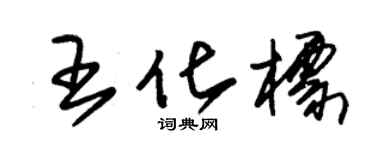 朱锡荣王化标草书个性签名怎么写