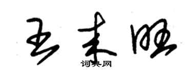 朱锡荣王来旺草书个性签名怎么写