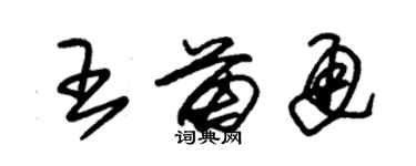 朱锡荣王苗通草书个性签名怎么写