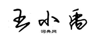 朱锡荣王小禹草书个性签名怎么写