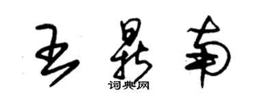 朱锡荣王鼎南草书个性签名怎么写