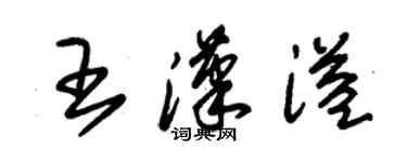 朱锡荣王汉溢草书个性签名怎么写