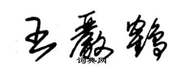 朱锡荣王严鹤草书个性签名怎么写