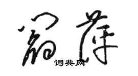 骆恒光阎萍草书个性签名怎么写