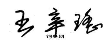 朱锡荣王辛瑶草书个性签名怎么写