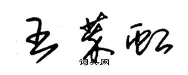 朱锡荣王萃虹草书个性签名怎么写