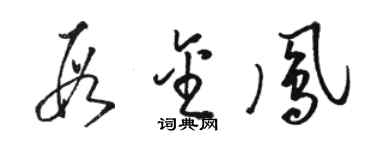 骆恒光段金凤草书个性签名怎么写