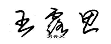 朱锡荣王露思草书个性签名怎么写