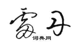 骆恒光雷丹草书个性签名怎么写