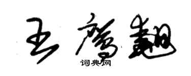 朱锡荣王鹰翘草书个性签名怎么写