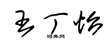 朱锡荣王丁怡草书个性签名怎么写