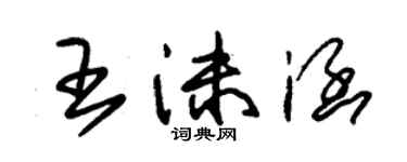 朱锡荣王沫涵草书个性签名怎么写