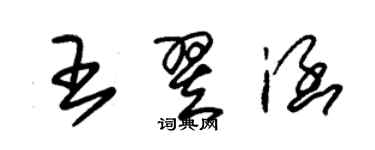 朱锡荣王翌涵草书个性签名怎么写