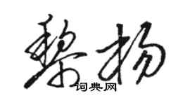 骆恒光黎杨草书个性签名怎么写