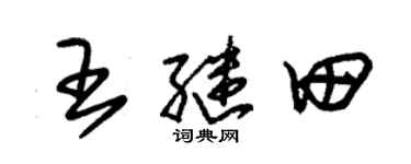 朱锡荣王继田草书个性签名怎么写