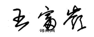 朱锡荣王富岭草书个性签名怎么写