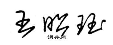 朱锡荣王昭珏草书个性签名怎么写