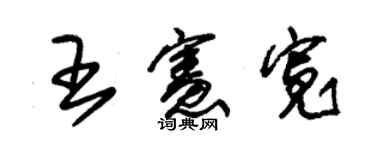 朱锡荣王宪宽草书个性签名怎么写