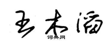 朱锡荣王木滔草书个性签名怎么写