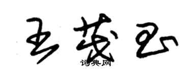 朱锡荣王茂昌草书个性签名怎么写
