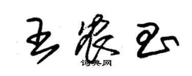朱锡荣王农昌草书个性签名怎么写