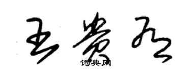 朱锡荣王贵有草书个性签名怎么写