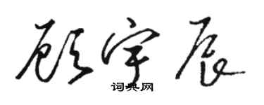 骆恒光顾宇辰草书个性签名怎么写