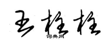 朱锡荣王柱柱草书个性签名怎么写